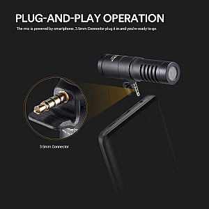 Godox Geniusmic UltraCompact Directional Microphone with 3.5mm TRS Connector 